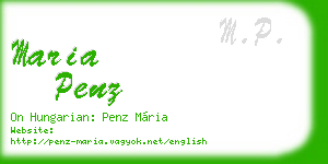 maria penz business card